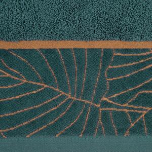 Tmavo tyrkysový uterák LILI2 s bordúrou Rozmer: 50 x 90 cm