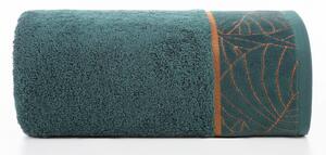 Tmavo tyrkysový uterák LILI2 s bordúrou Rozmer: 70 x 140 cm