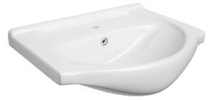 Erga Lumi, umývadlová skrinka + keramické umývadlo 50x41cm, biela lesklá-chrómová rukoväť, ERG-207-D-05012+1520