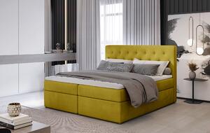 Kvalitná box spring posteľ Lapito 180x200, žltá Monolith