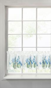 Biela záclona ALA s potlačou kvetov 150x30 cm