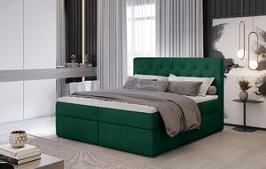 Kvalitná box spring posteľ Lapito 180x200, zelená Monolith