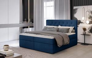 Kvalitná box spring posteľ Lapito 180x200, modrá Monolith