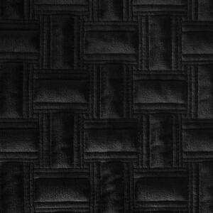 EUROFIRANY Zamatový prehoz, šitý niťou 170 cm x 210 cm čierna 100 % polyester Rozmery textílií: 170 cm x 210 cm
