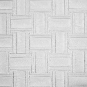 EUROFIRANY Zamatový prehoz, šitý niťou 220 cm x 240 cm biela 100 % polyester Rozmery textílií: 170 cm x 210 cm