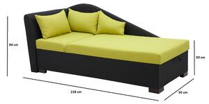 Kvalitná pohovka / posteľ Silva, zelená Roh: Orientace rohu Levý roh