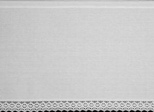Biela záclona CLARIE s čipkou 150x60 cm