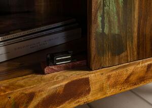 SIXTIES Komoda zo starého dreva, 110x40x86, viacfarebne lakovaná
