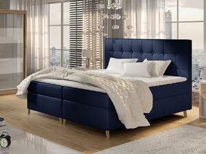 Moderná box spring posteľ Ariel 180x200, modrá