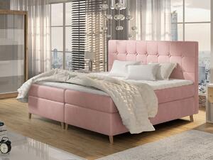 Moderná box spring posteľ Ariel 180x200, ružová