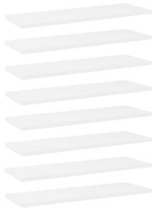 Prídavné police 8 ks, biele 60x20x1,5 cm, kompozitné drevo