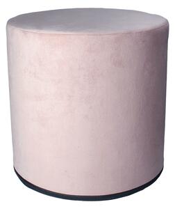 Ružová zamatová taburetka ELEGANCE 40x40 cm