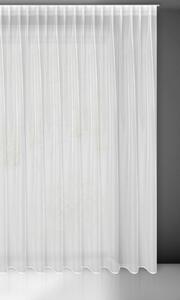 Design 91, Hotová záclona s riasiacou páskou - Tonia biela, lesklá, š. 3 m x d. 3 m