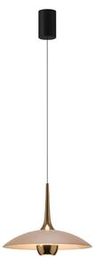 MAXLIGHT P0674 - LED závesný luster na lane MANUKA LED/12W/230V priemer 28 cm zlatá/béžová
