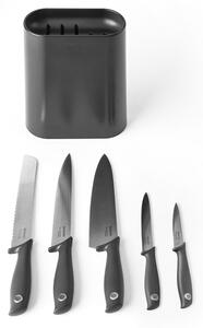 Brabantia Stojan na nože sivá + 5ks nožov