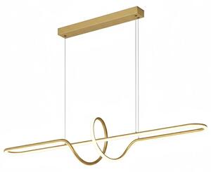 Toolight Toolight, LED závesné osvetlenie 118cm, 36W, 3000K, 3500lm, LHJ038-CP, zlatá matná, OSW-50049