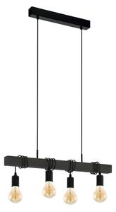 Eglo 44061 - Luster na lanku TOWNSHEND 4xE27/40W/230V čierna