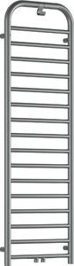 Deante Silia, kúpeľňový radiátor 500x1570 mm, 586W, brúsená oceľ, DEA-AGI_FG51