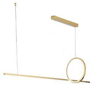Toolight Toolight, LED závesné osvetlenie 100cm, 25W, 3000K, 2000lm, LHJ111-CP C, zlatá matná, OSW-50071