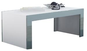 MEBLINE Konferenčný stolík TESS 120 biely / šedý lesk