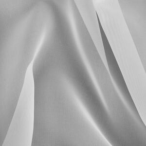 Design 91, Hotová záclona s riasiacou páskou - Simone biela hladká, š. 4 m x d. 1,7 m