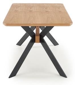 Jedálenský stôl Baracco (dub prírodný + čierna) (pre 6 až 8 osôb). Vlastná spoľahlivá doprava až k Vám domov. 1028052