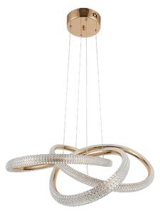 Toolight Toolight, LED závesné svietidlo 60cm, 100W, 4000K, 5000lm, G153-CP, zlatá lesklá, OSW-07826
