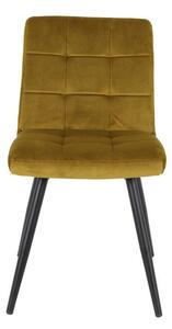 Jedálenská stolička OLIVE velvet ocher-black