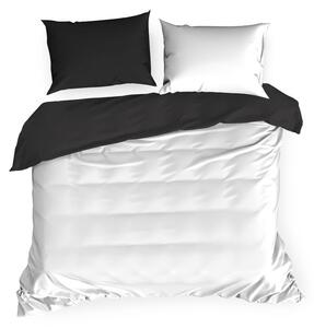 EUROFIRANY Hladká a ľahká posteľná bielizeň z kvalitnej bavlnenej tkaniny 140 cm x 200 cm biela satén 100% bavlna