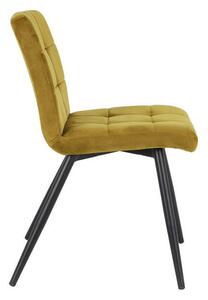Jedálenská stolička OLIVE velvet ocher-black