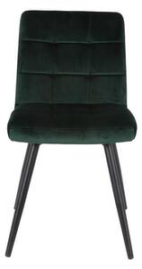 Jedálenská stolička OLIVE velvet dark green-black