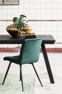 Jedálenská stolička OLIVE velvet dark green-black