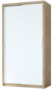 MEBLINE Skriňa s posuvnými dverami VISTA 120 dub artisan / biela