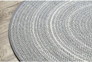 Kusový koberec Boho sivý kruh 120cm