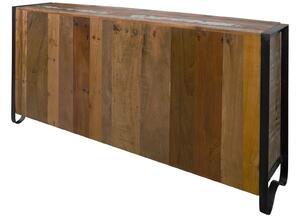 INDUSTRY Príborník zo starožitného dreva, 180x43x90, viacfarebne lakovaný