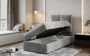 Moderná box spring posteľ Garda 90x200, sivá Monolith