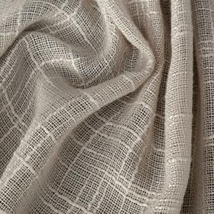 Design 91, Dekoračná záclona tkaná s riasiacou páskou - Rubi béžová 1,4 x 2,7 m