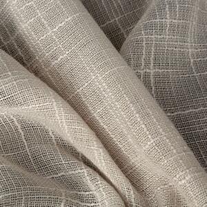 Design 91, Dekoračná záclona tkaná s riasiacou páskou - Rubi béžová 1,4 x 2,7 m