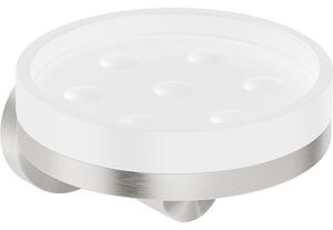 Mexen Triv, nástenný držiak na mydlo, biela / brúsená oceľ, 70A33055-97W