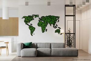 Machový obraz Mapa sveta (125x245cm)