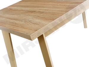 Stôl Harry 80 x 140/180 V, Morenie: dub artisan L, Farby nožičiek: biela Mirjan24 5903211234866