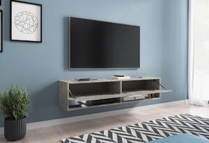 TV stolík MENDES A 180, 180x30x32, čierna/grafit, bez LED osvetlenia