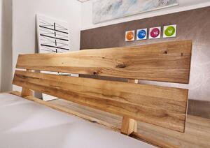 JANGALI Lôžko z trámu, naolejovaný, prírodný, dub, s podstavcom na posteľ 140 x 200