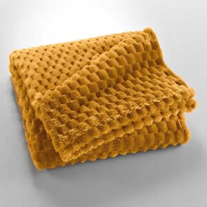 Okrovožltá deka z mikroflanelu 125x150 cm Mini Frosty – douceur d'intérieur