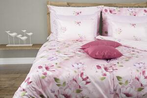 Glamonde luxusné obliečky Romance s pastelovými kvetmi na ružovom podklade. Maximum romantiky! 140×220 cm