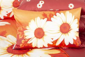 Glamonde luxusné obliečky Margareta s rozmerným kvetom na oranžovom podklade. Rýchlo si ich obľúbite! 140×220 cm