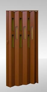 Shrňovacie dvere presklenné 80 x 203 Orech