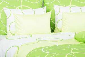 Glamonde luxusné obliečky Airy s kruhmi na zelenom podklade. Pretože zelená je ideálna do spálne! 140×220 cm