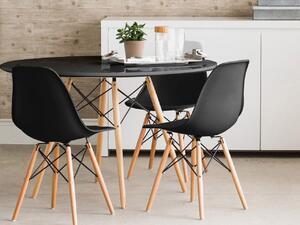 Jedálenský set (stôl + 4x stolička) Fignon, čierny