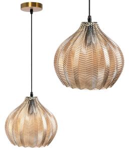 Toolight - Retro sklenená stropná lampa E27 60W APP893-1CP, oranžová, OSW-05695